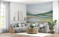 Watercolor Hillscape Wall Mural