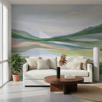 Watercolor Hillscape Wall Mural