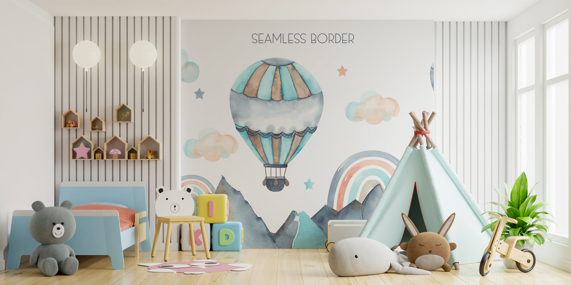 Watercolor Hot Air balloons Wallpaper - Giffywalls
