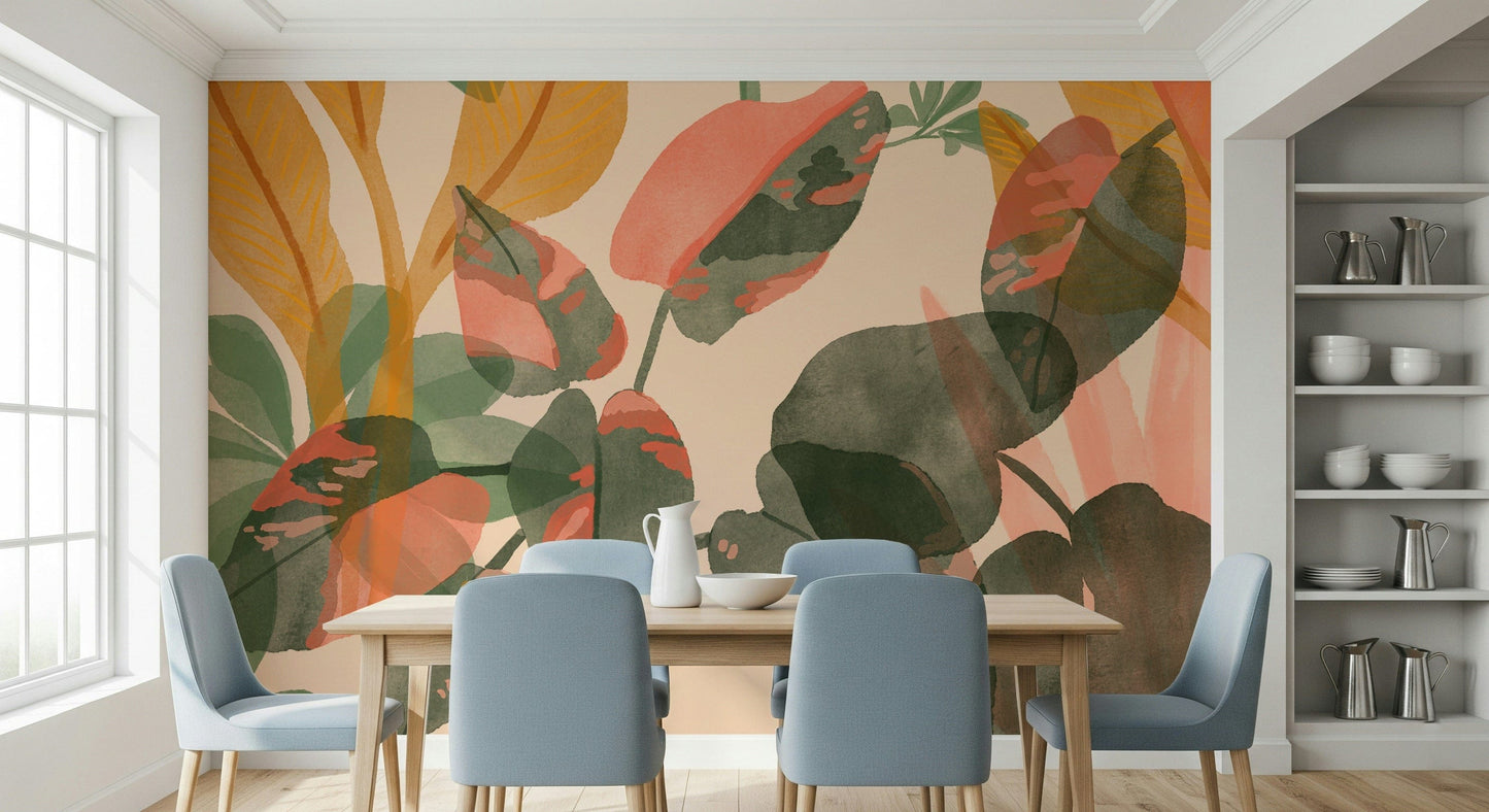 A classic botanical wallpaper for walls.