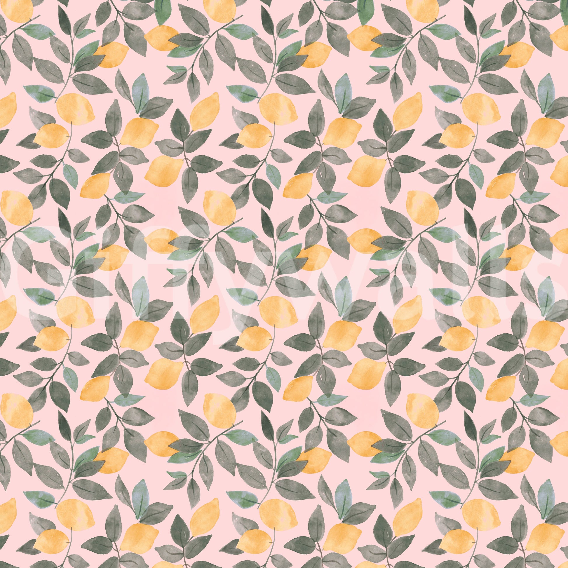 Citrus-themed wall wallpaper

