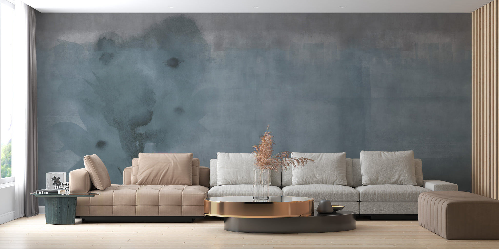 Watercolor Light Blue Shade Wallpaper Murals - Giffywalls