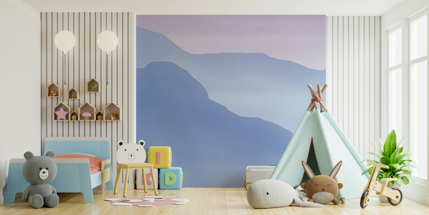 Wandbild „Berge in Aquarellfarben“