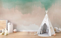 colorful watercolor ombre wallpaper mural