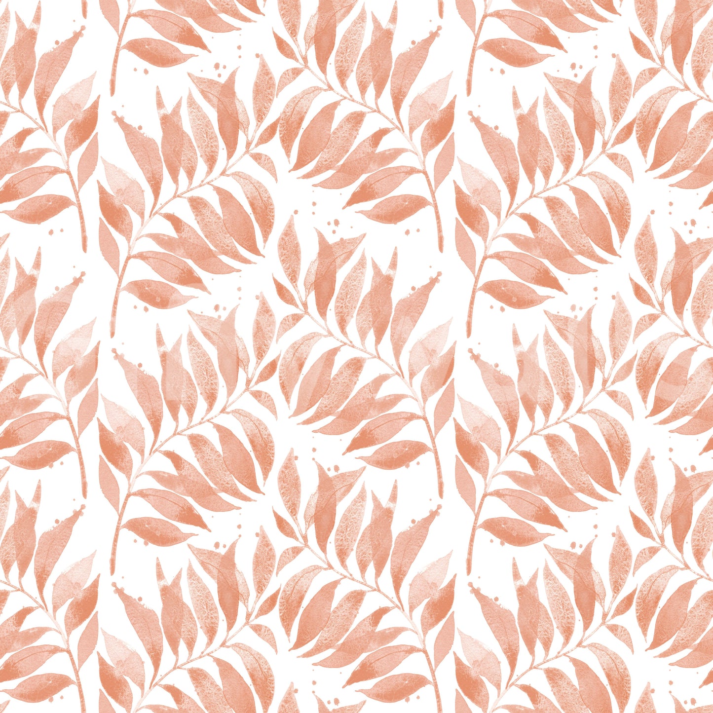 Watercolor Palm Leaf Terracotta Wallpaper⁠