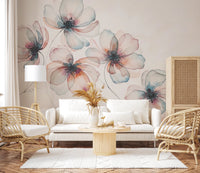Watercolor Petals Wall Mural