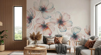 Watercolor Petals Wall Mural
