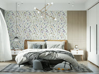 A beautiful Watercolor Spring Wildflower Meadow design for home decor.