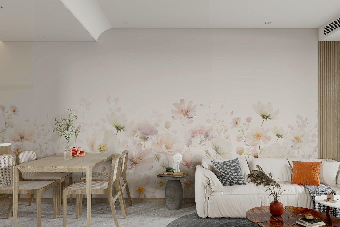 Living room floral wall art

