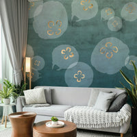 Watercolor jellyfish in blue tones with a calming, oceanic look.

