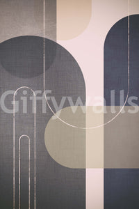 Linen texture wall mural in retro tones

