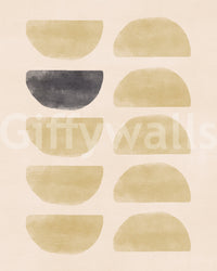 Balanced abstract wall mural design

