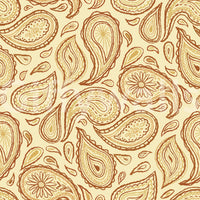 Autumn-themed wallpaper with intricate paisley patterns

