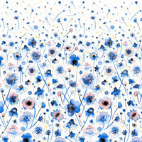 Serene Scandinavian wallpaper with inked blooms

