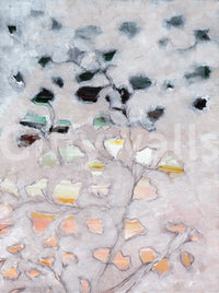 Painterly botanical wallpaper

