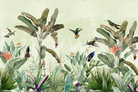 Whispers of the Jungle mural creating a nature-inspired vibe

