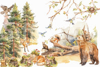 Tranquil wallpaper for walls with forest design

