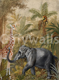 Artistic meadow wall wallpaper

