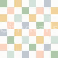 Classic vintage checker pattern wallpaper with earthy color palette.


