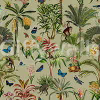 Light jungle wallpaper perfect for relaxing, elegant interiors.

