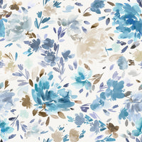 Romantic blue rose wallpaper for classic or modern interiors.

