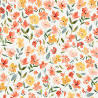 Watercolor floral wallpaper with bright petals and soft blending.








