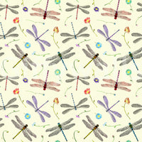 Elegant dragonfly mural for walls in pastel shades

