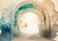 Open doorway with nature scene in the Natural Dream Portal mural.

