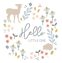 Gentle, nature-inspired mural with woodland creatures for children.

