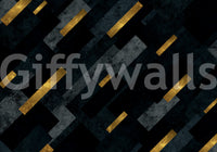 Shimmering stars and shooting stars in night sky mural

