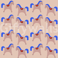 Abstract Delight Carousel wallpaper for living spaces

