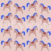 Whimsical wall mural for light-filled rooms

