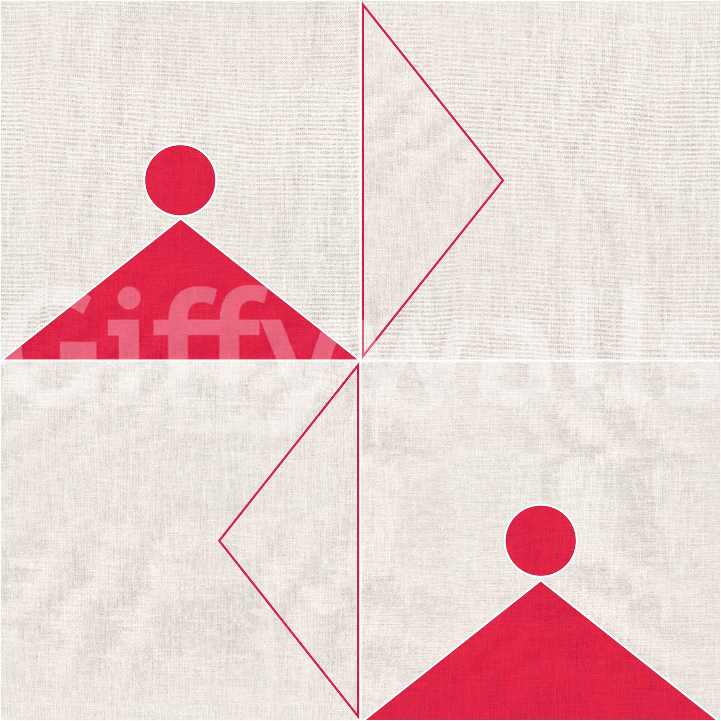 Chic wallpaper design with layered linear elements

