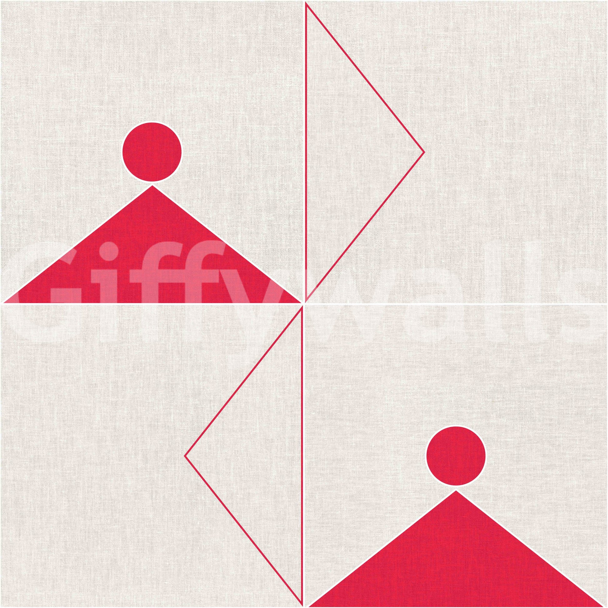 Chic wallpaper design with layered linear elements

