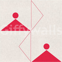 Chic wallpaper design with layered linear elements

