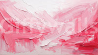 Close-up of textured pink brushwork mural


