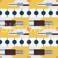 Timeless wallpaper pattern for mid-century interiors

