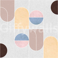 Subtle cube illusion shapes in Geometric 08 wallpaper

