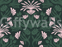 Graceful floral wallpaper for creating a calming ambiance

