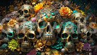 Skull and floral design offering a luxurious, bold look


