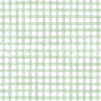 Neutral green checks in a relaxed pattern
