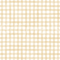 Vintage-inspired yellow gingham wall design
