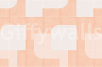 Geometric tile mural in bold hues for a fun, vintage-inspired room

