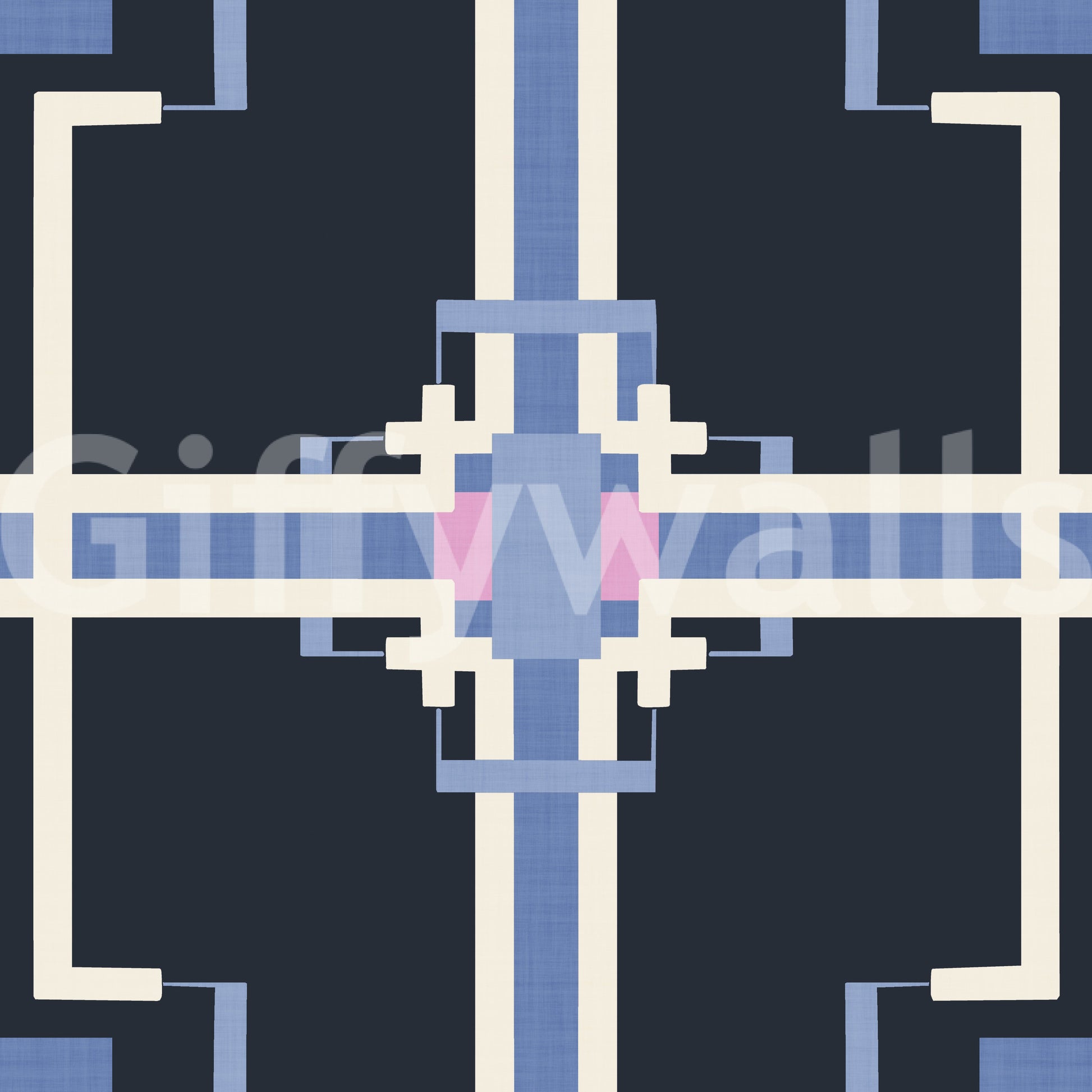 Pixel-style square pattern wallpaper

