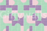 Kitchen or nook retro wallpaper mural

