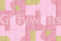 Handmade look vintage tile wallpaper

