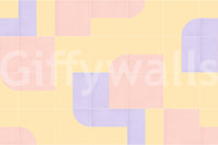 Warm-toned retro mural for walls

