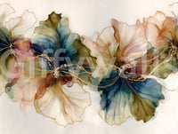 Relaxing floral wallpaper for living space