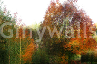 Earthy toned landscape mural
