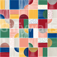 Freeform brushstroke mural design
